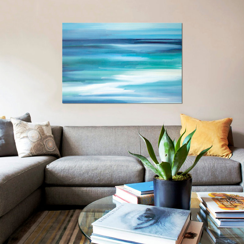« into », impression sur toile, H 18 po x l 26 po x P 1,5 po, Toile avec cadre noir, Pas de tapis