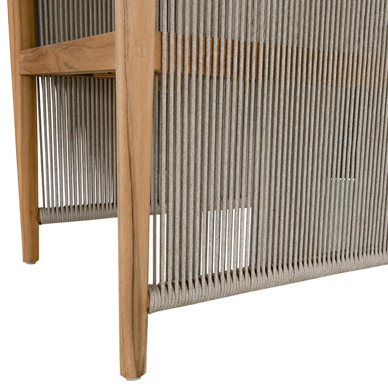 Chaise de salle à manger Pacifica Teck naturel / corde / laiton, Perigold direction rosée, Pas de soudure