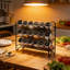 Ensemble complet de rangement à épices avec 18 pots en verre, 396 étiquettes, marqueur à craie et entonnoir | Rangement à 3 niveaux pour comptoir, armoire ou rangement mural pour cuisine et garde-manger