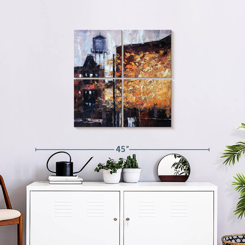 Chicago And Milwaukee, 26" H x 26" W