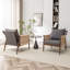 Chaise d'appoint rembourrée en bois massif Cofield-1413915888