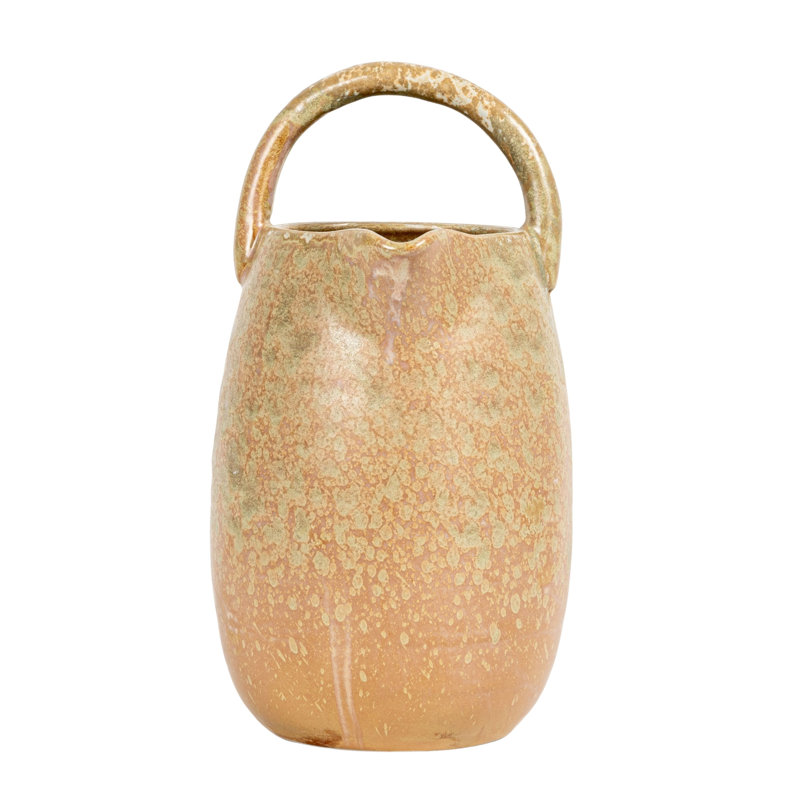 Jhaiden Stoneware Watering Pitcher with Handles in Reactive Glaze