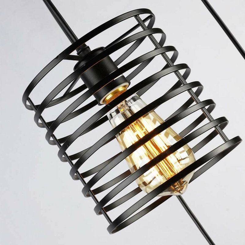 Nikki 1 - Light Black Drum Pendant