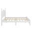 Structure de lit plateforme en bois, lit plateforme de style rétro avec support en lattes de bois-735354448