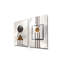 Ensemble de 2 peintures élégantes en verre trempé décoratif, 27,6 po x 39,4 po | 100% verre trempé, épaisseur: 0,16 pouce | Parfait pour la décoration intérieure moderne, l'art élégant pour le salon et le bureau-1751472246