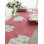 Table Runner: White Poppies on Pink