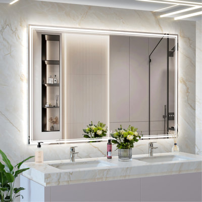 Miroir de salle de bain innovant avec fonctions avancées et design élégant