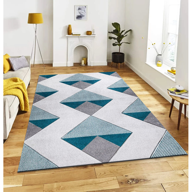 Briana Geometric Area Rug, Rectangle 60 x 110cm