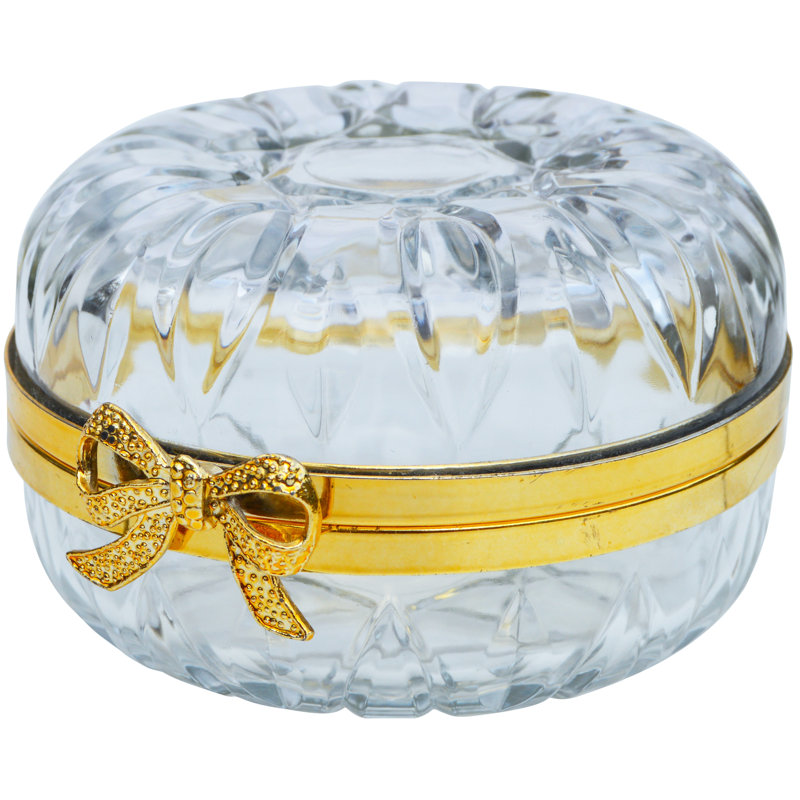 Pot de cristal d'intérieur doré / transparent 3 po