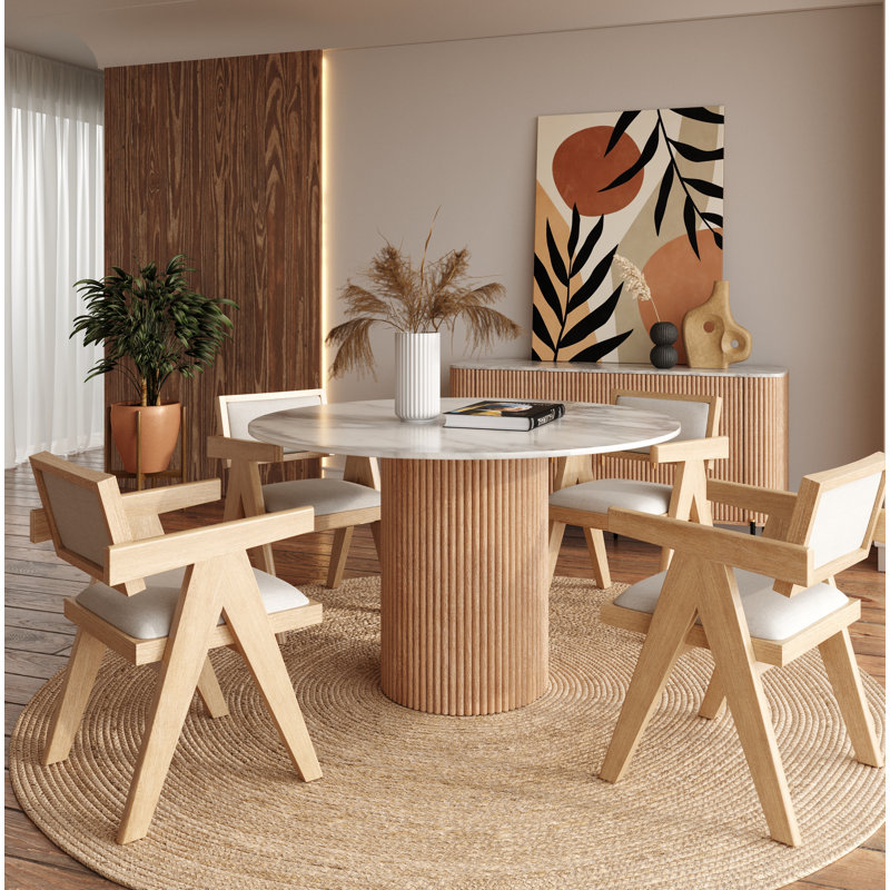 Ches 18'' H Upholstered Armchair, Light Walnut