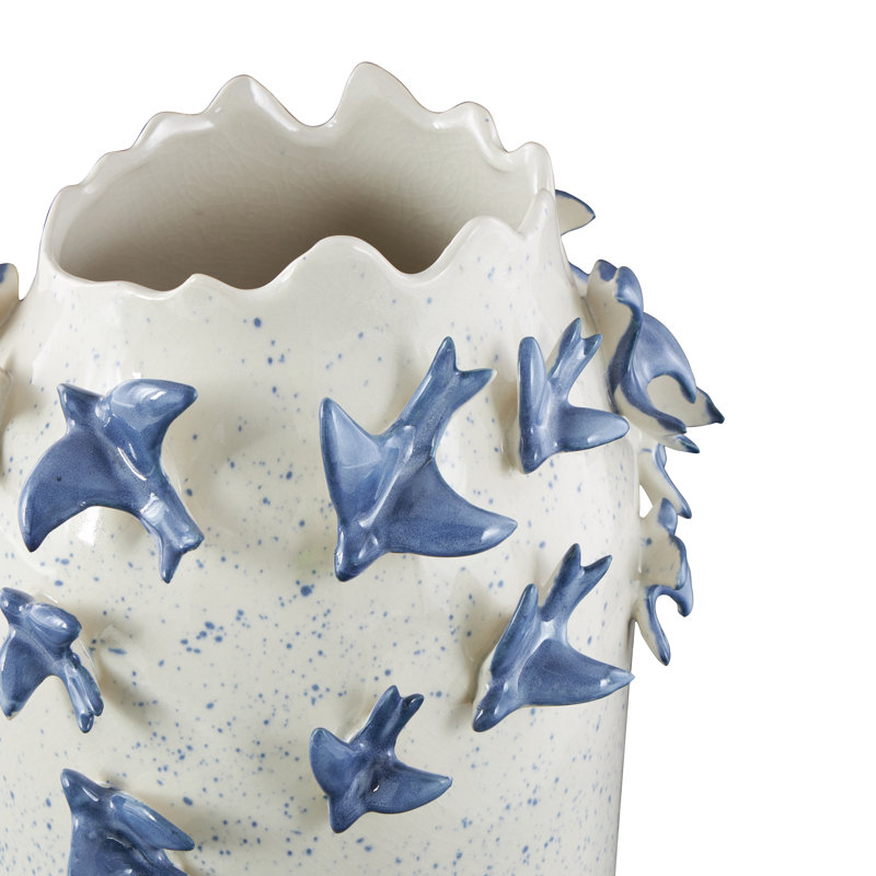 Vase Euphemia, H 18 po x l 11 po x P 11 po