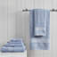 Ensemble de serviettes 6 pièces en coton biologique, bleu-348784114