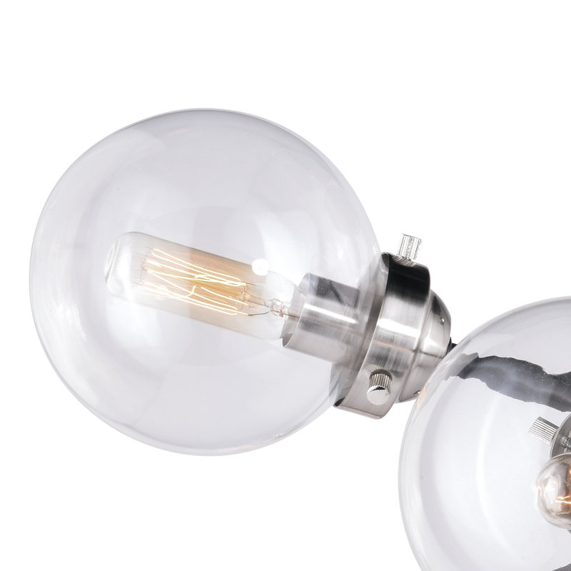 Plafonnier semi-encastré Blevins, H 12,25 po x l 25 po x P 25 po, Nickel satiné