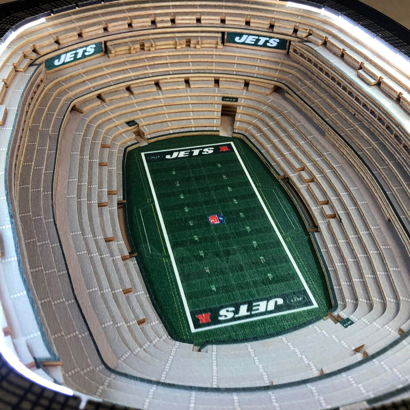 Husik NFL 25-Layer StadiumViews Lighted End Table, New York Jets