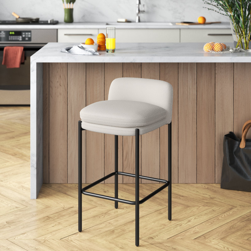 Tabouret de comptoir rembourré avec repose-pieds Sykesville