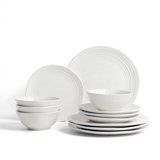 12 Piece Stoneware Dinnerware Set - Service for 4