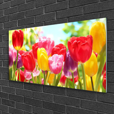 Floral Tulips - Unframed Photograph on Glass