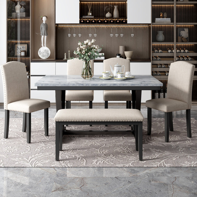 Ensemble de salle à manger, ensemble de table à manger, ensemble de salle à manger, 5