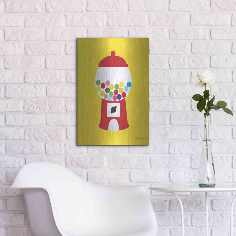 «Gumball Machine» par Ann Kelle - reproduction d'art sur métal sans cadre, H 24 po x l 16 po x P 0,13 po