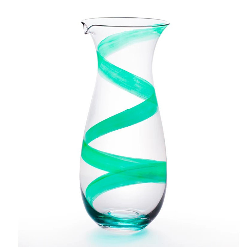 Swirl Carafe, Teal