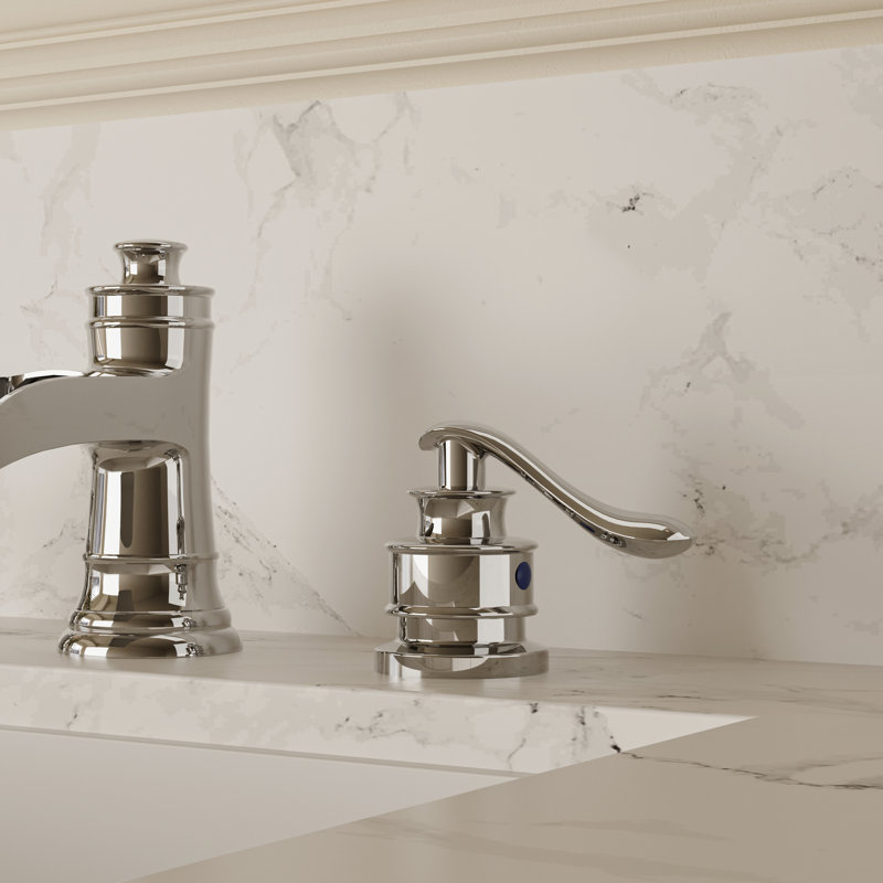 SoftStream Waterfall Polished Chrome Widespread 3-Hole, 2-Handle Bathroom Sink Faucet With Drain Assembly