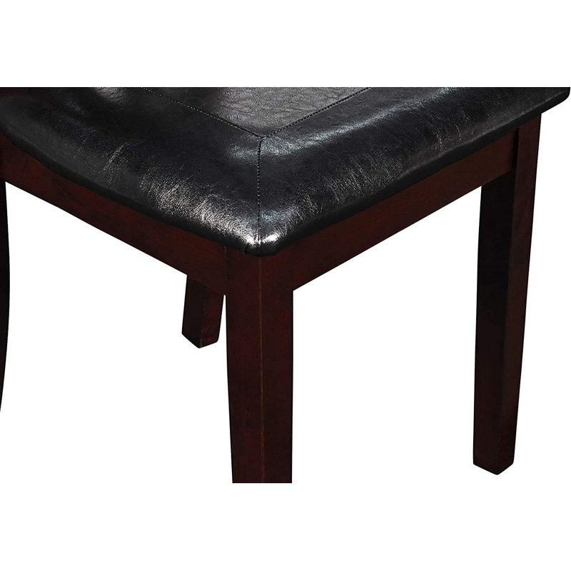 Ensemble de salle à manger Durfey, H 30 po x l 47,25 po x P 47,25 po, Noir / Noir