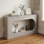 Table de console moderne en bois gris veiné