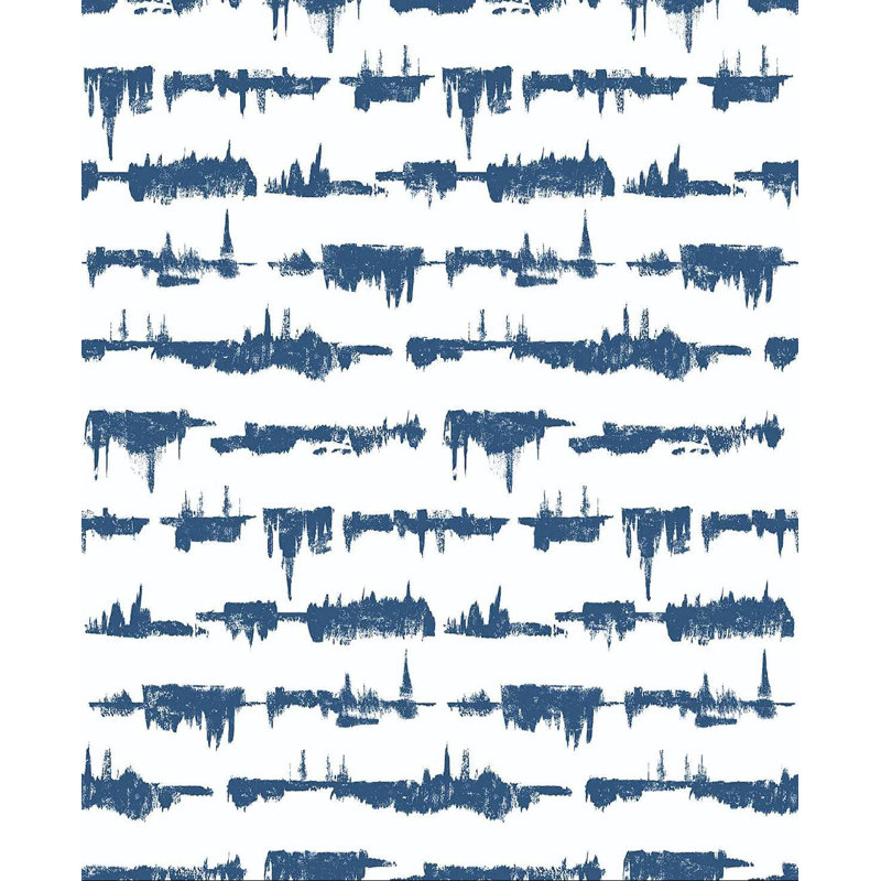 Rouleau de papier peint auto-adhésif L 18 pi x l 20,5 po Bemment, Bleu marine