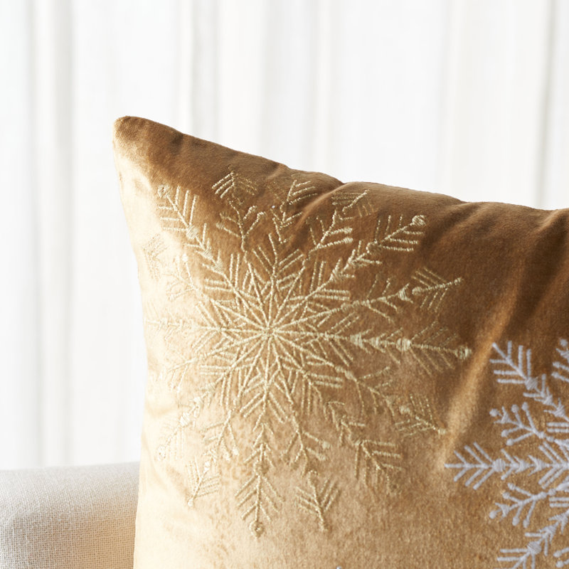 Prompton Reversible Throw Pillow, Gold/Silver