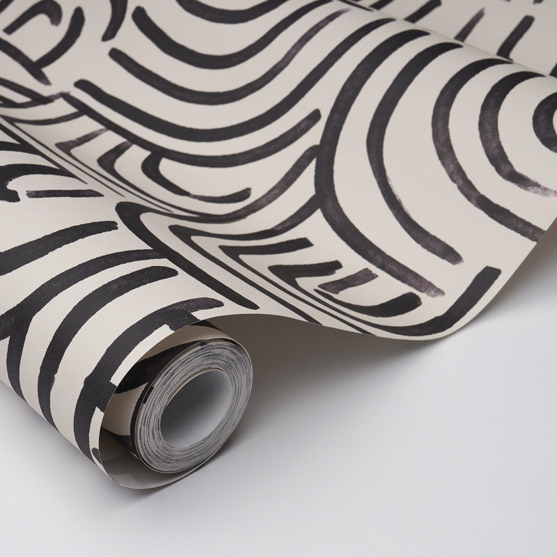 Papier peint Schumacher x Backdrop New Beat, Carbone