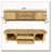 Rattan TV Stand for TVs up to 75'', Modern Farmhouse Media Console, Entertainment Center with Solid Wood Legs-549519159