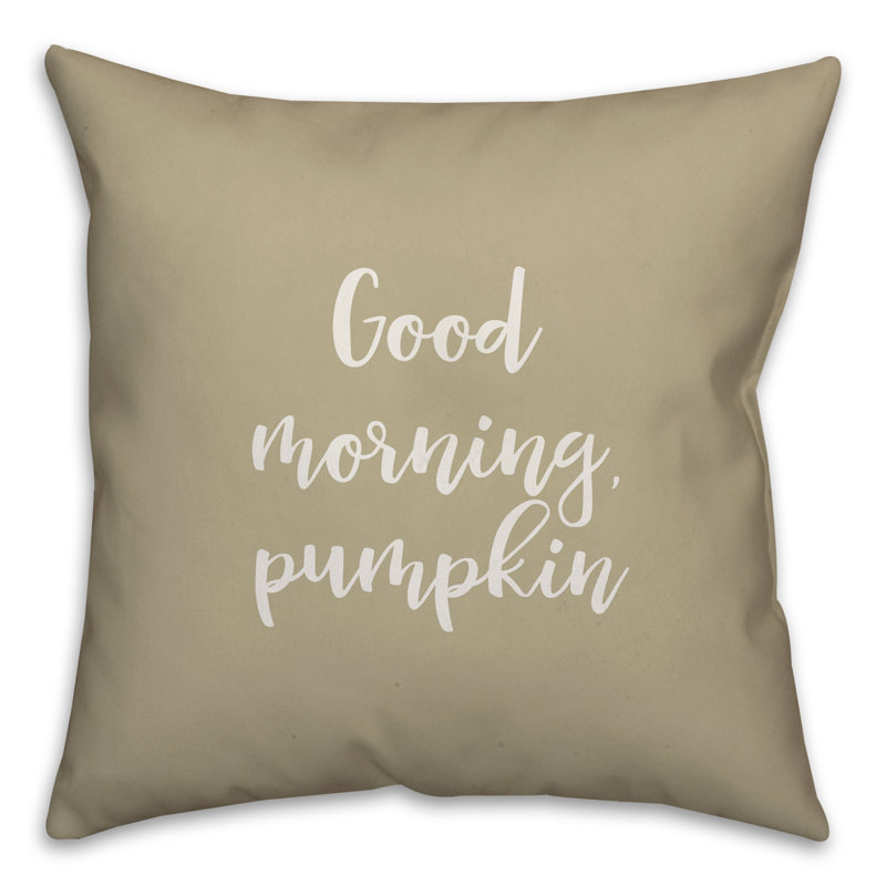 Coussin Good Morning, Beige, Housse de coussin