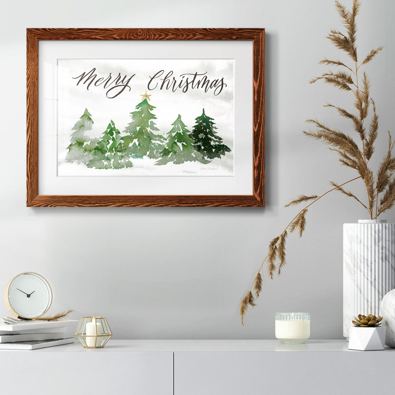 «Merry Christmas», reproduction d'art encadrée, Érable, H 22 po x l 32 po x P 1,5 po