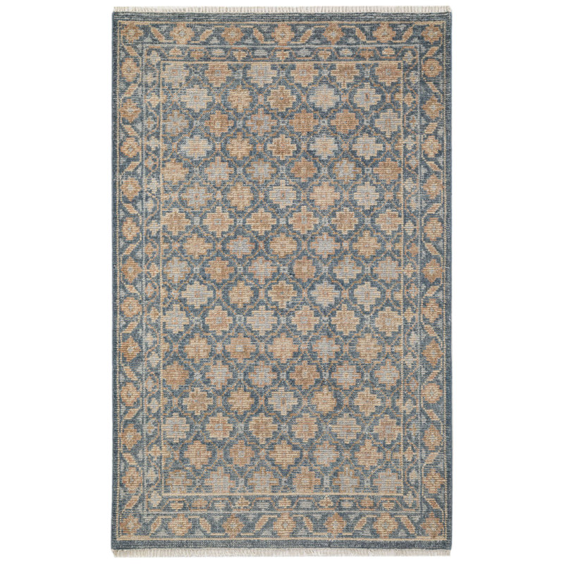 Tapis d'intérieur en laine noué à la main Zohra, Rectangulaire 2 pi x 3 pi