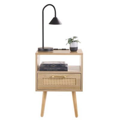 Amirea 40cm W Manufactured Wood Bedside Table