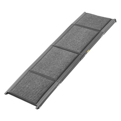 Rampe pliante pour chien 63 "63" pour VUS et camions - Rampe pour voiture robuste avec surface antidérapante, Rampes portatives en aluminium pour grands chiens jusqu'à 250 lb
