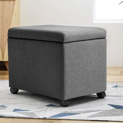 Home And Office Storage In Grey Fabric With Smooth-Moving Caster Wheels For Functional
