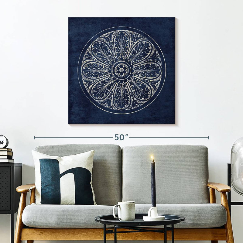 Lilie Rosette V Indigo, 30" H x 30" W