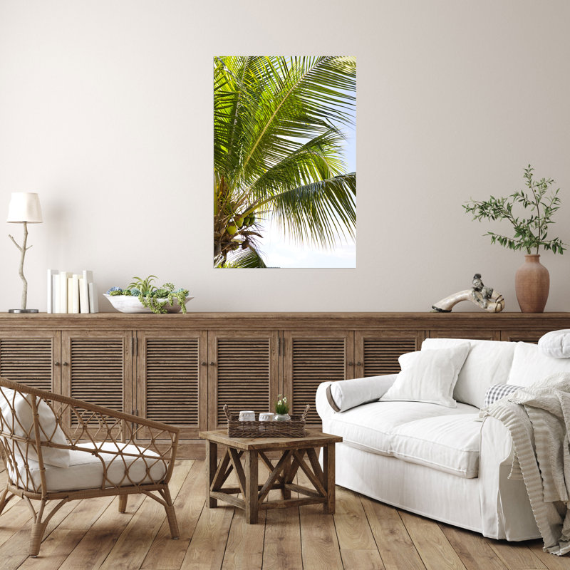 « tropical coco tree », reproduction de photo, H 36 po x l 24 po x P 0,01 po, Papier