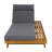 Erich Patio Acacia Wood Chaise Lounge With Adjustable Backrest & Triple-Fold Cushion-2079537415