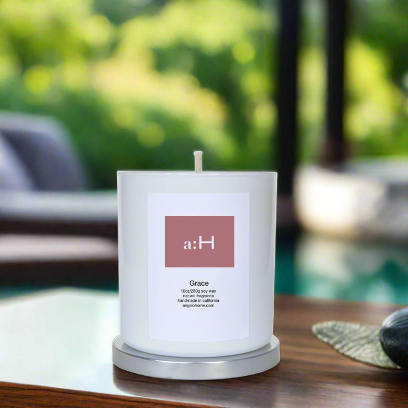 Bougie parfumée A: H Grace avec porte-verre, 1