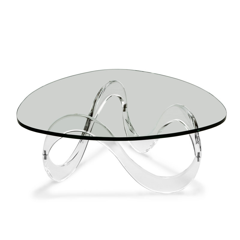 Wave Glass Top Coffee Table