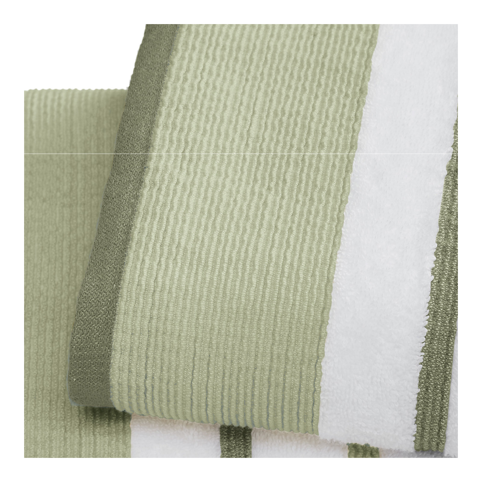 Deanthony Luxury Cotton Decorative, Desert Sage Green/Moss Green, Bath Towels - 4 Pack