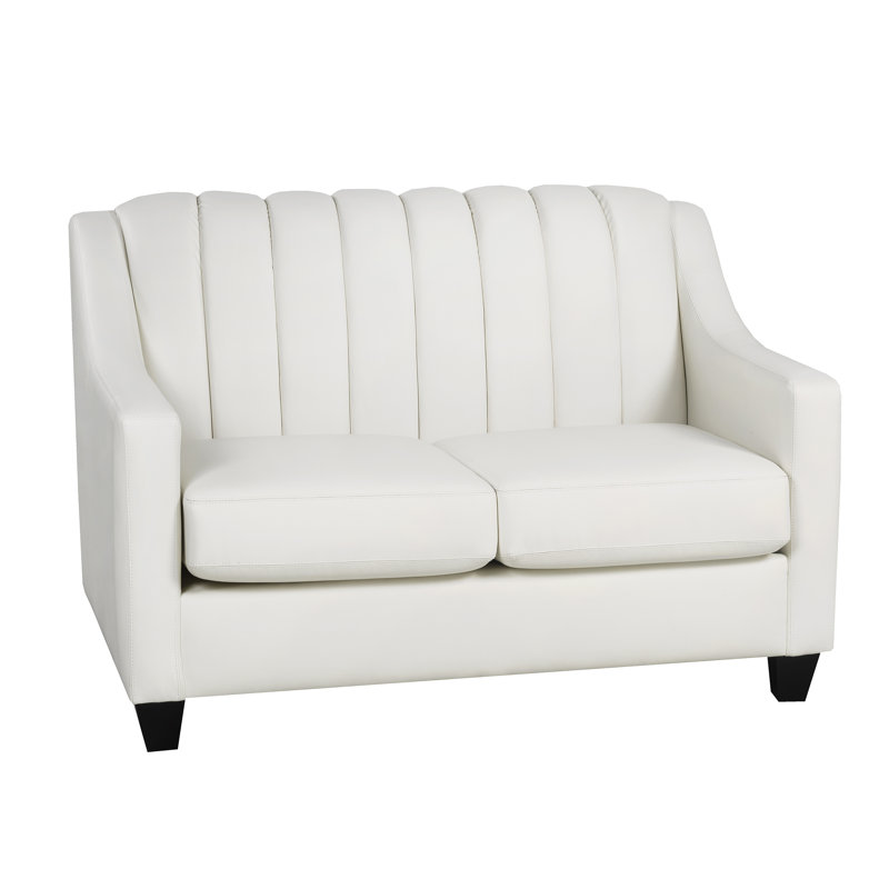 Conkling 2 - Piece Living Room Set, Cream Leather Match