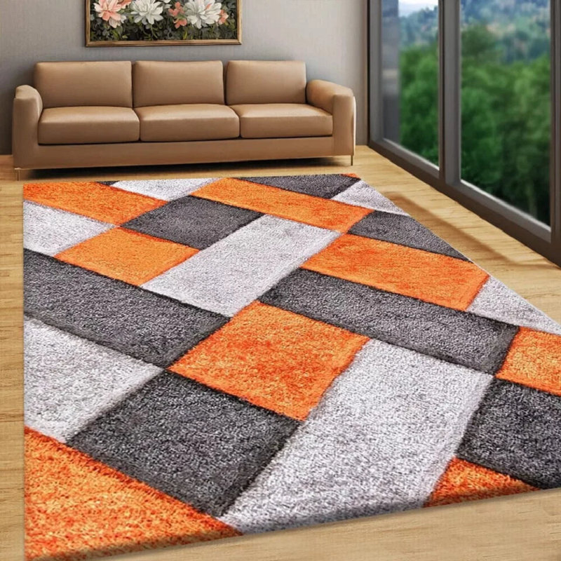 Geometric Indoor / Outdoor Area Rug, Rectangle 80 x 150 cm