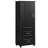 Freestanding Tall Bathroom Storage Unit In Black With Adjustable Shelf, Two Drawers, Water - Proof , And Toppling Feature Cabinet Easy To Clean-832932962
