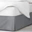 Shay Solid Gray Cotton Bedskirt-254864566-254864564