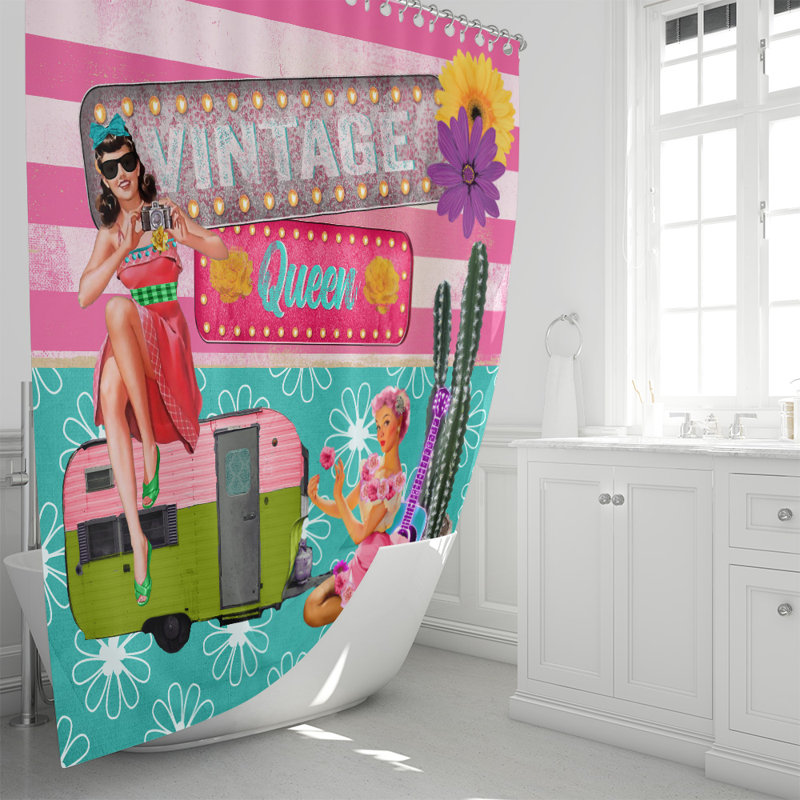 Rideau de douche simple Rana, H 70 po x l 90 po