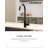 Angelsey Single-Handle Modern Kitchen Faucet, Swivel Prep Sink Faucet 1.6 GPM-115690320