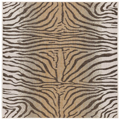 Tapis intérieur / extérieur brun clair Osman